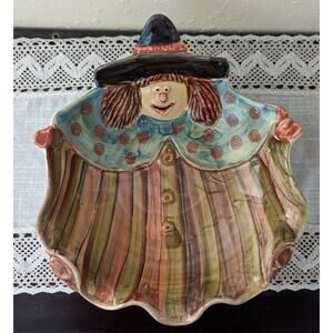 Halloween Witch Candy Bowl - Made in Italy - Hand Painted